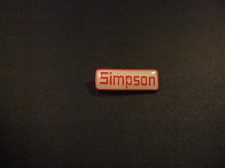 Simpson Amerikaanse leverancier van motorsportonderdelen ( handschoenen, helmen, harnassystemen, coureurspakken, hoofdsteunen, schoenen ) logo